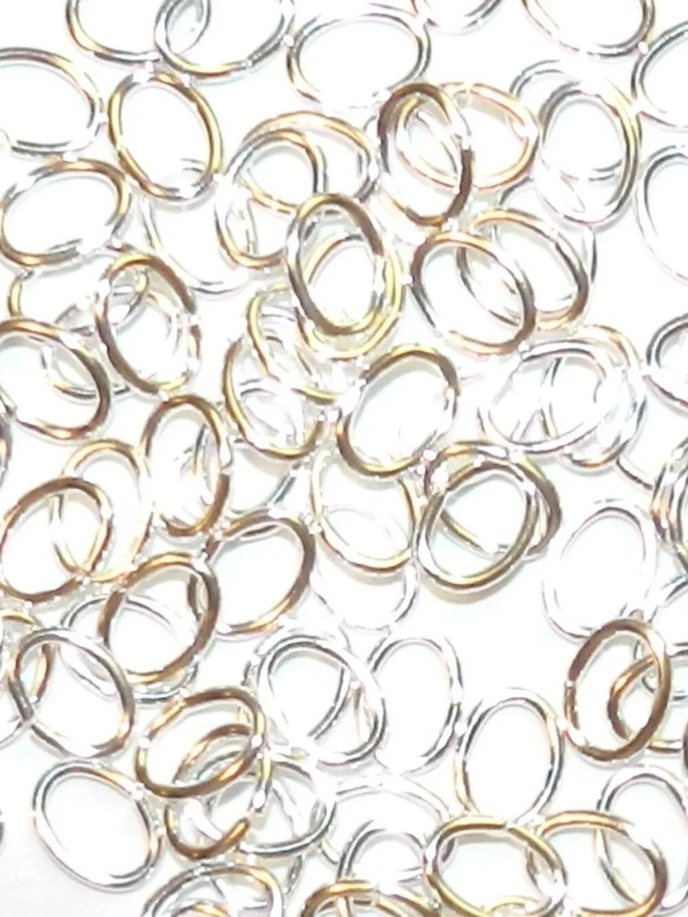 M6194 Silver 8mm Oval 16-gauge Plated Brass Jumpring 100pc